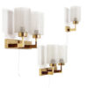 Wall lights glass brass