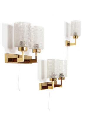 Wall lights glass brass