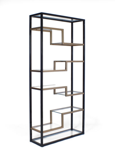 Free standing cabinet - brass - glass