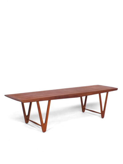 Teak veneer coffee table