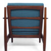 Teak blauw groene lounge stoel