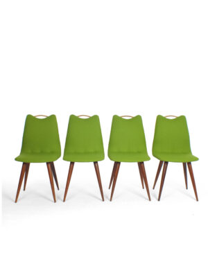 set groene eetkamerstoelen