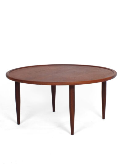 Coffee table round teak