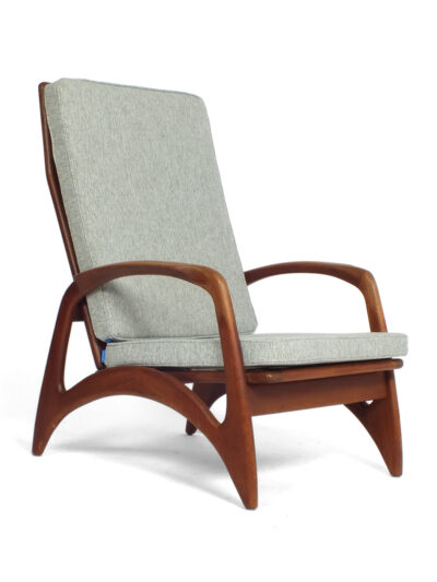 De Ster Gelderland teak wooden lounge chair