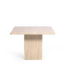 Travertin square side table