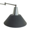 Grijs metalen wandlamp met arm