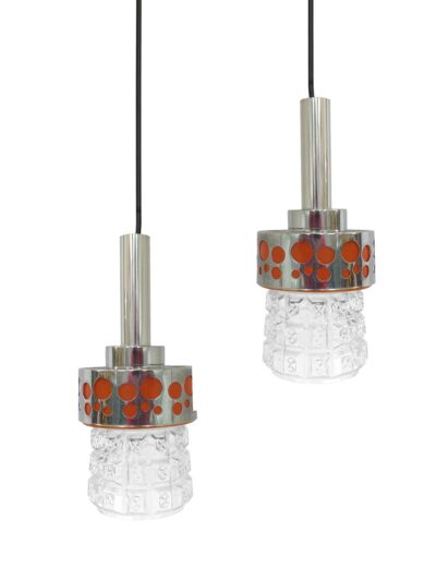 Oranje glazen hanglampen