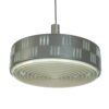 Grijs metalen hanglamp met glazen buisjes