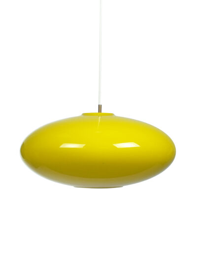 Geel groene glazen hanglamp