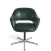 Green leather chair - knoll