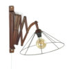 harmonica teak wandlamp