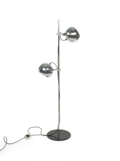 Vloerlamp 140 cm hoog chromen bollen