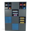 modulaire blauw gele kast pastoe