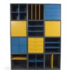 modulaire blauw gele kast pastoe