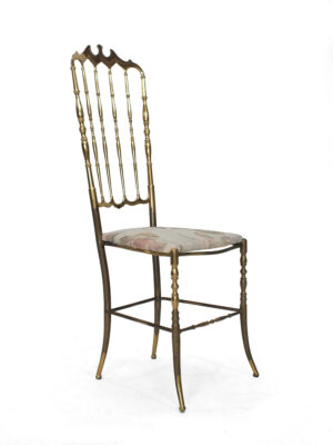 Chiavari stoel, italy, brass, hollywood regency