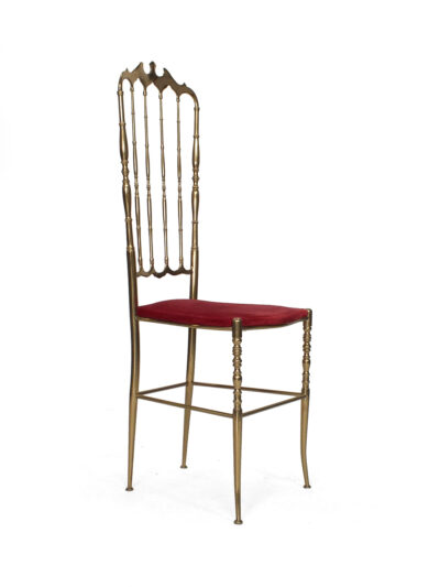 Chiavari stoel, italy, brass, hollywood regency