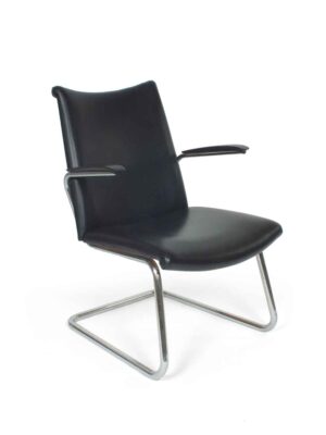 Skai stoel de wit buisframe chroom