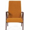 Teak vintage chair boucle