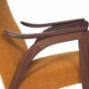 Teak vintage chair boucle