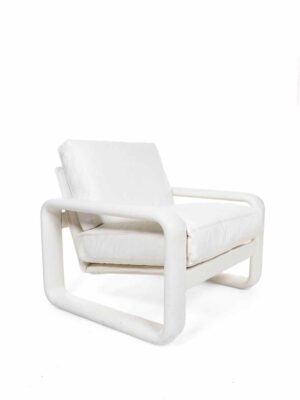 Rosenthal chair Burkhard Vogtherr ash wood white leather