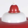 Red metal glass pendant lamp