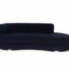 bank donkerblauw boucle rond
