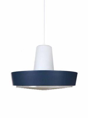 vintage hanglamp 60s blauw diffuser