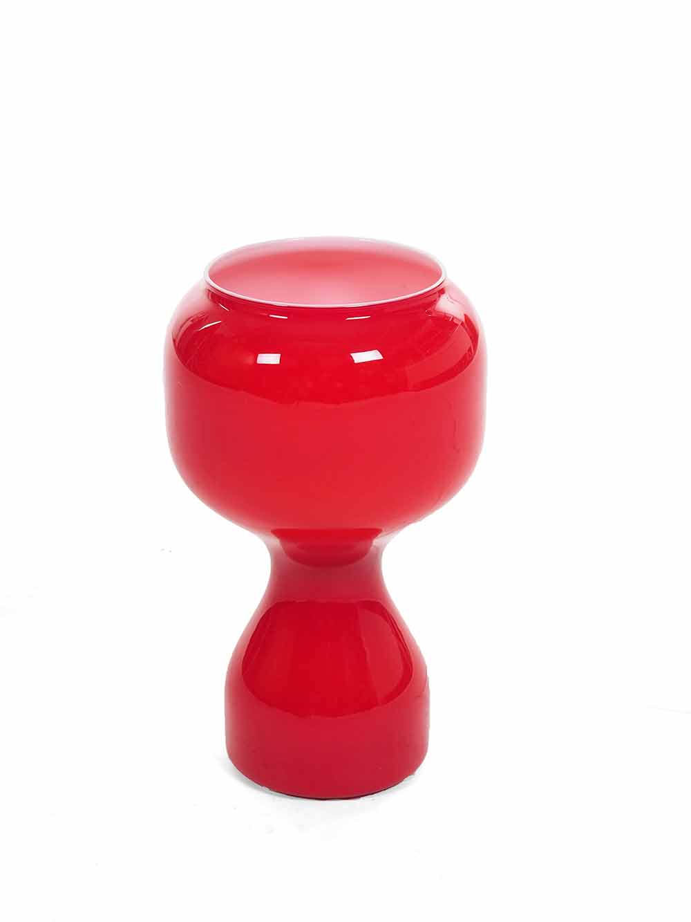 rood glazen tafellamp vinini murano