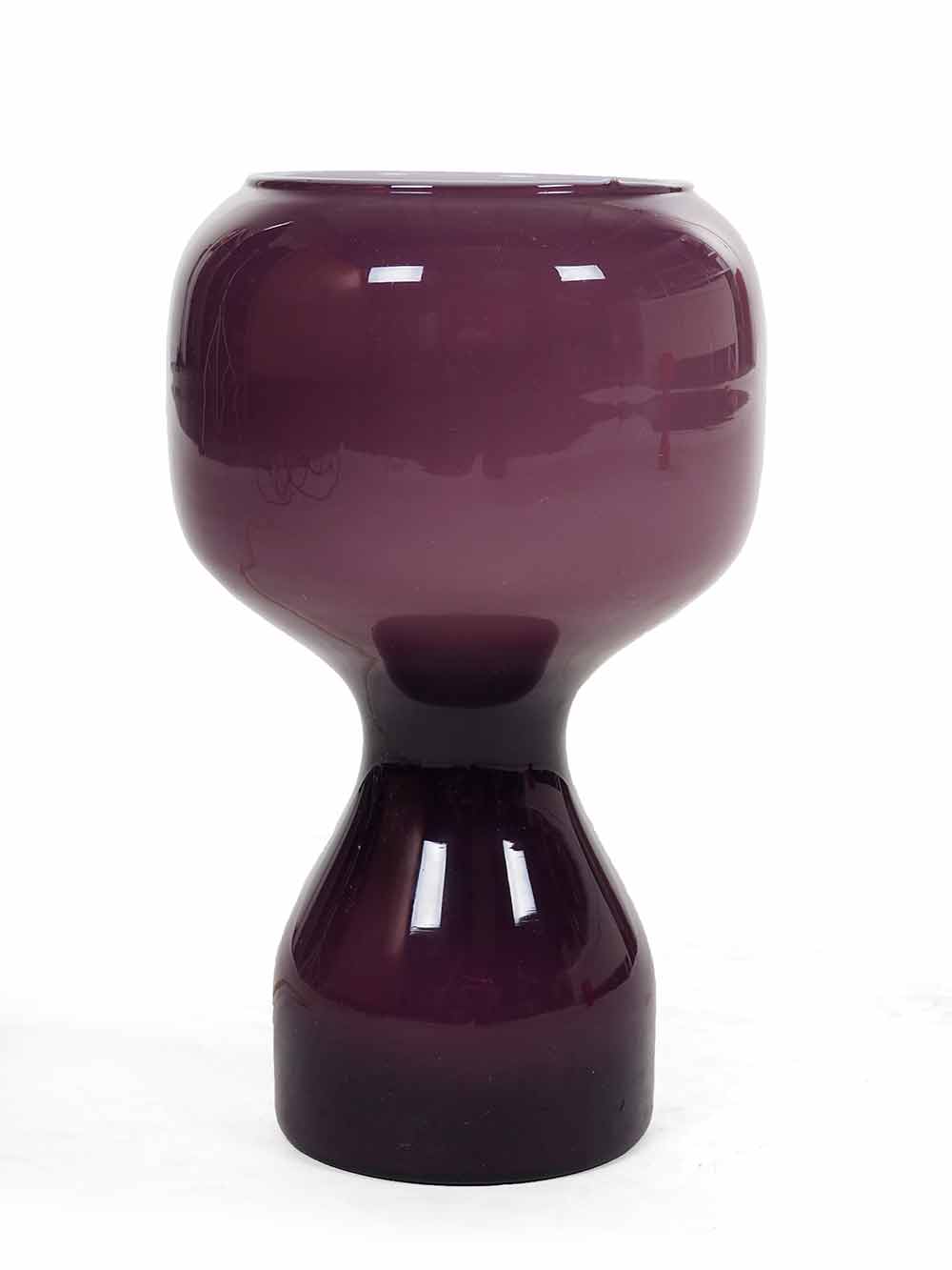 Purple glass table lamp venini murano