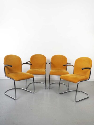 Eetkamerstoelen gele rib dutch Originals