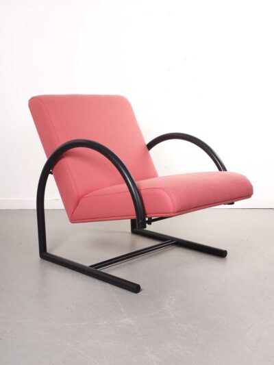 Roze fauteuil de Cirkel Mazairac en Boonzaaijer 80s Hennie de Jong