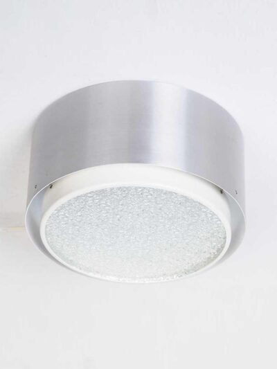 Raak plafondlamp aluminium ring met glazen plaat p1464
