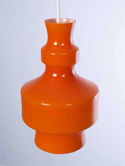 Oranje glazen hanglamp Raak B 1202 Dutch design Space Age