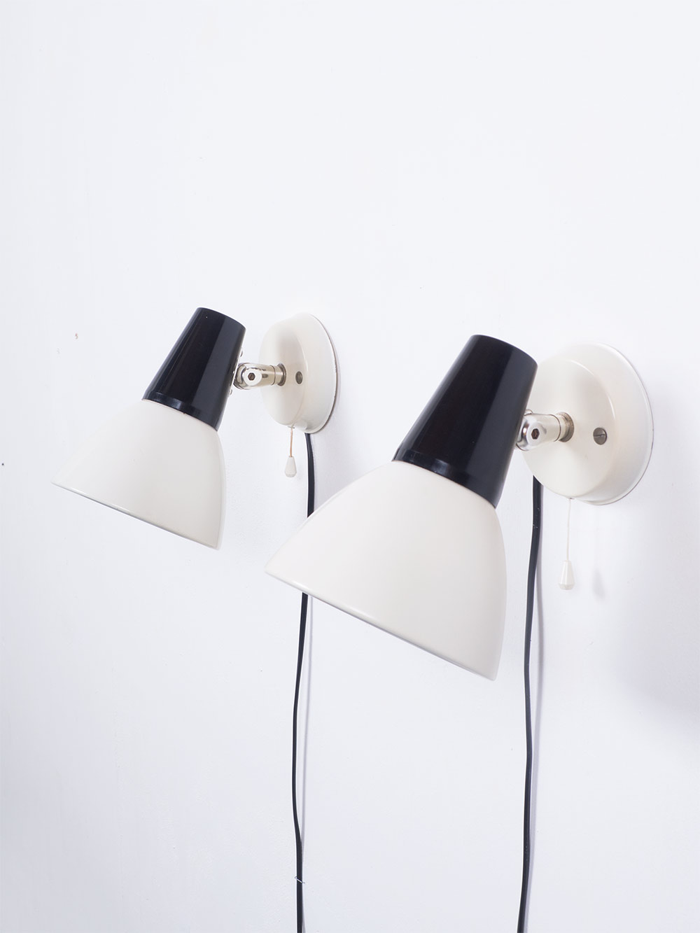 Set wandlampen, Philips zwart wit metaal kunststof